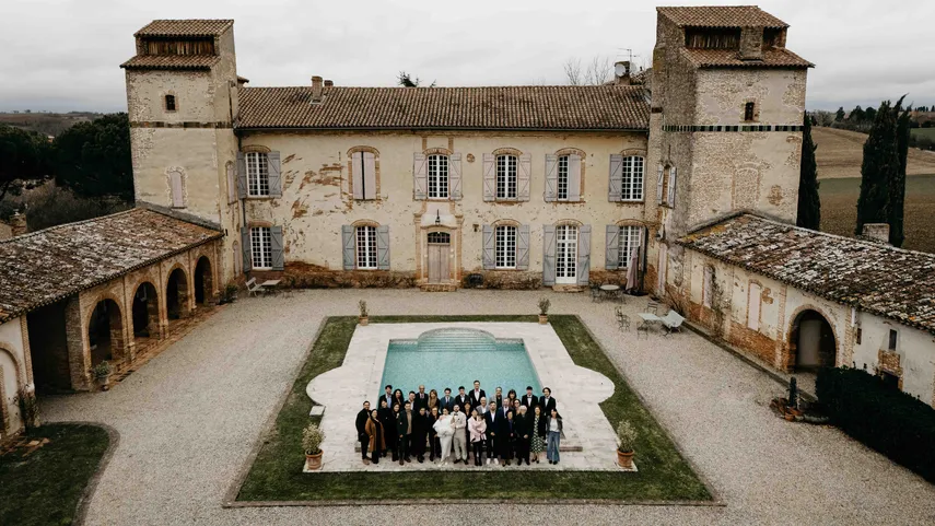 Chateau d'ISsus, photo de groupe drone