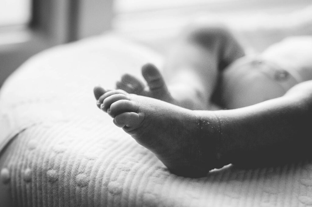 petit pied noir et blanc